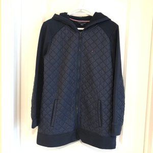 Tommy Hilfiger navy long hoodie jacket